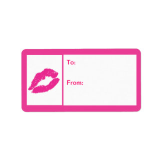 Flirty Kiss Adressetikett