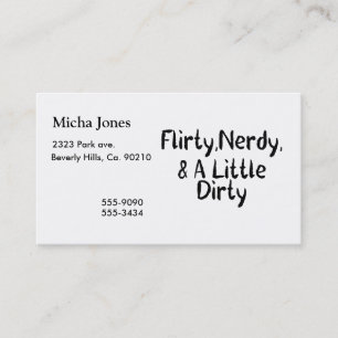 Flirty Nerdy & lite en smutsa ner Visitkort