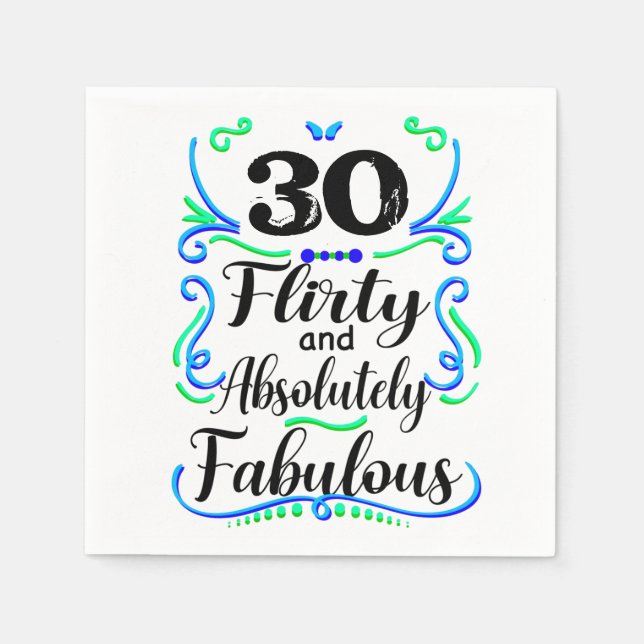 Flirty och Absolut Fabulous Pappersservett (Framsidan)