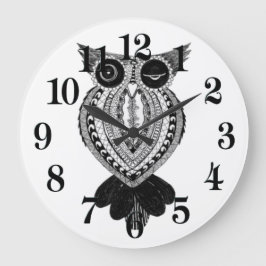 Flirty Uggla Large Round Clock Stor Klocka