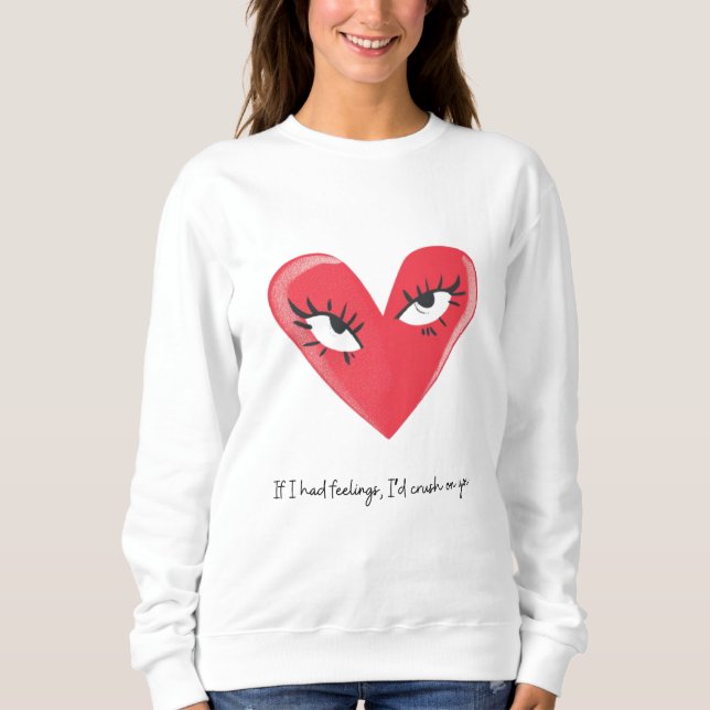 Flirty Valentines Day Sweatshirt T Shirt (Framsida)