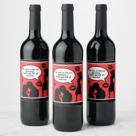Flirty Wine Labels to Ignite Romance! Vinflaska Etikett
