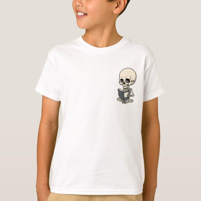 Flitiga Skelett Läsglasögon Barn T Shirt (Framsida)