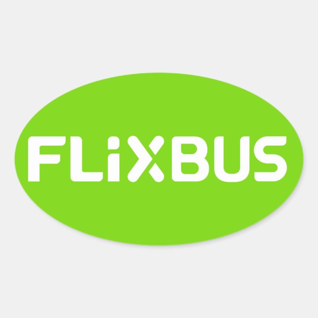 Flixbus Stickers Ovalt Klistermärke (Framsida)