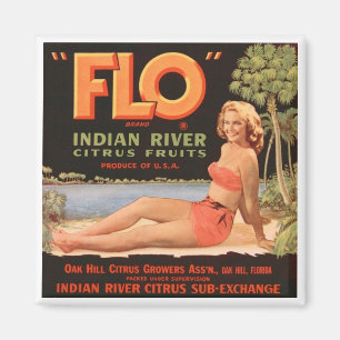"Flo" indisk flodfrukt Magnet