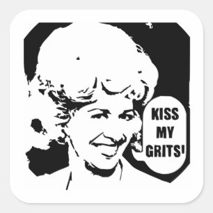 Flo Kiss, mina grindar! Fyrkantigt Klistermärke