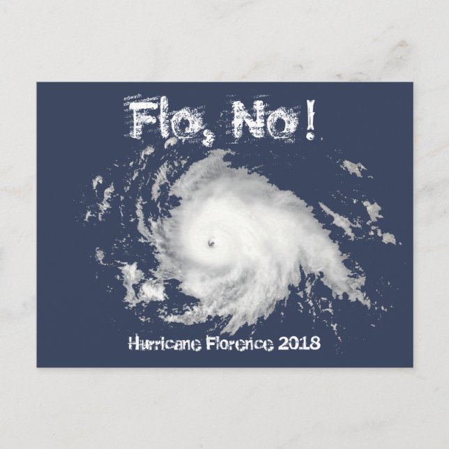 Flo, nej! Orkanen Florens 2018 Vykort (Framsida)