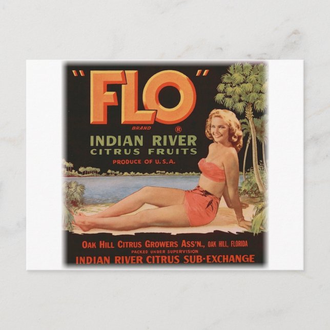 Flo-Orangar, Vintage Vykort (Framsida)