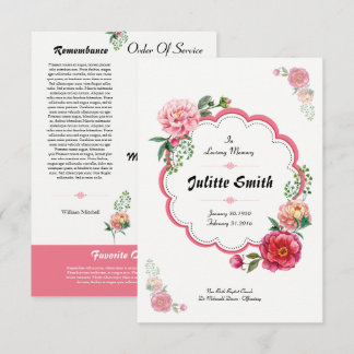 Floal Funeral Program Flyer