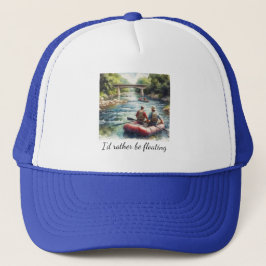 Float Trip Äventyr Blå Trucker Hatt Keps