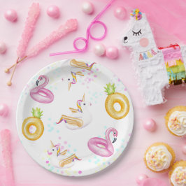 Floatie Bassäng Party Födelsedagsfest Papprare Tal