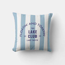 Floatin" och Toastin" Sjö Klubben Blue Rand Kudde