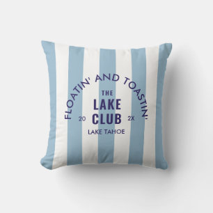 Floatin" och Toastin" Sjö Klubben Blue Rand Kudde