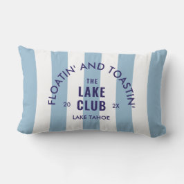 Floatin" och Toastin" Sjö Klubben Blue Rand Lumbarkudde