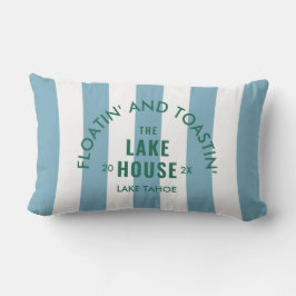 Floatin' och Toastin''Sjö House Blue Rand' Lumbarkudde