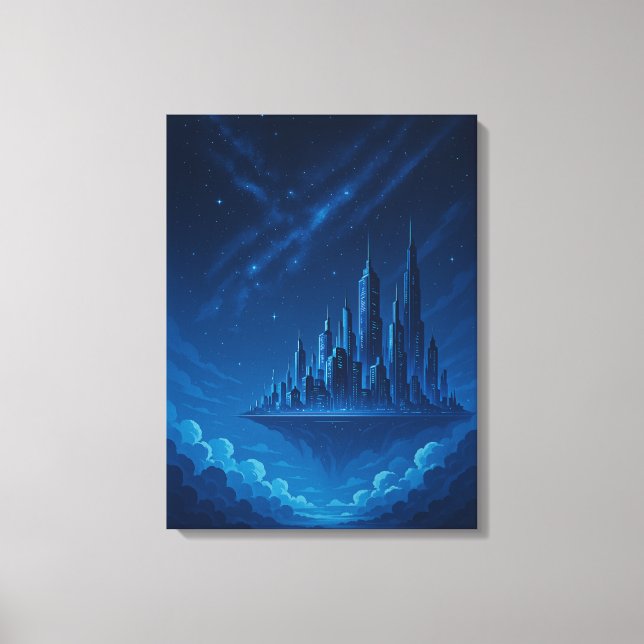 Floating City Wall Art – Sky Empire Canvastryck (Framsida)