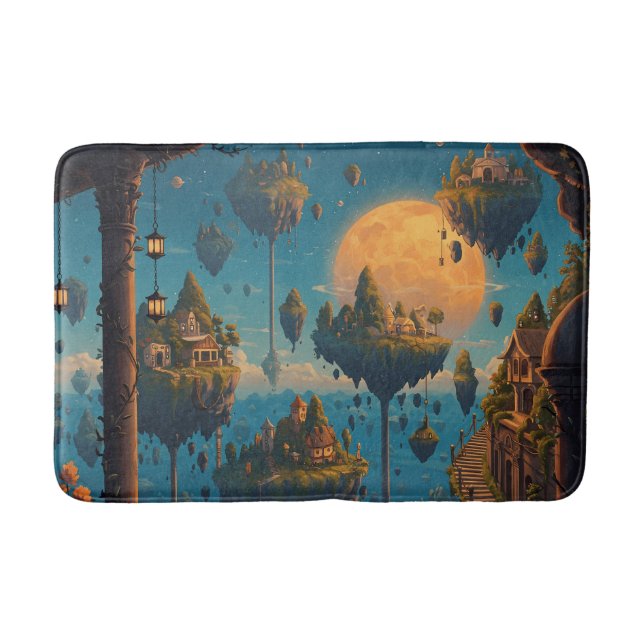 Floating Dreamscapes: Surreal Sky Islands Badrumsmatta (Framsidan)