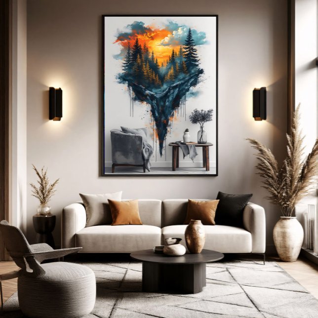 Floating Forest Dreamy Canvastryck (Skapare uppladdad)