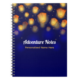 Floating Lantern Vacation Travel Journal Anteckningsbok