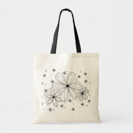 Floating Petals – Color-Your-Own Canvas Tote Tygkasse