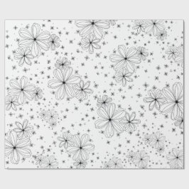 Floating Petals – Colorable Wrapping Paper Presentpapper
