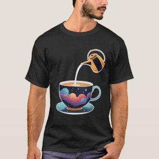 Floating Tea Kettle Galaxy Constellation. T Shirt