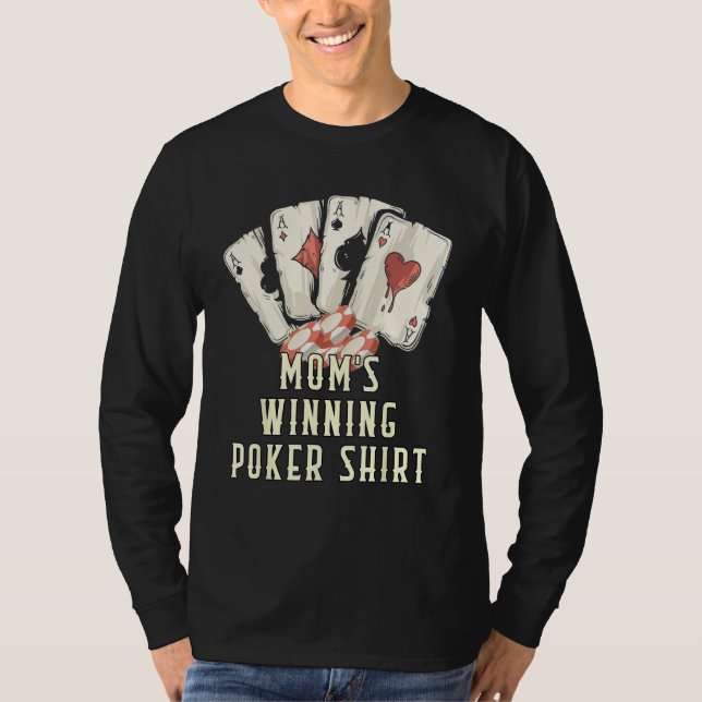 Floating Whales Pool Chips  Poker Humor Card Game T Shirt (Framsida)