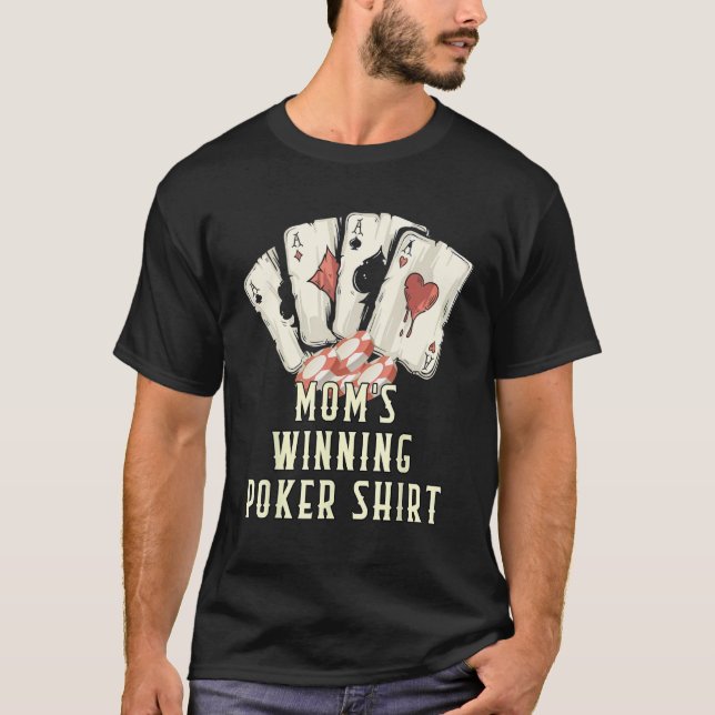 Floating Whales Pool Chips  Poker Humor Card Game T Shirt (Framsida)