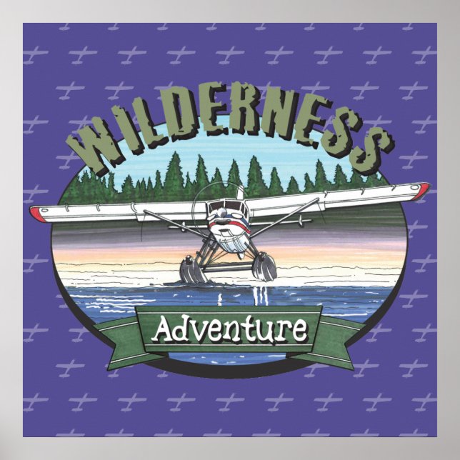 Floatplan Aviation Wilderness Äventyr Poster (Framsidan)