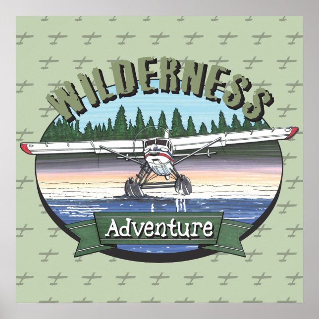 Floatplan Aviation Wilderness Äventyr Poster (Framsidan)