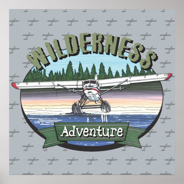 Floatplan Aviation Wilderness Äventyr Poster (Framsidan)