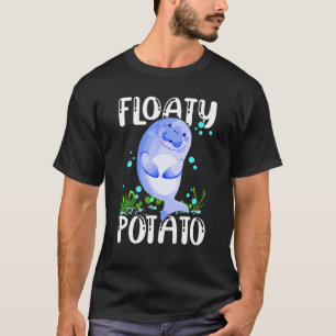 Floaty Potato Cute Manatee Sea Cow Funny Marine Bi T Shirt