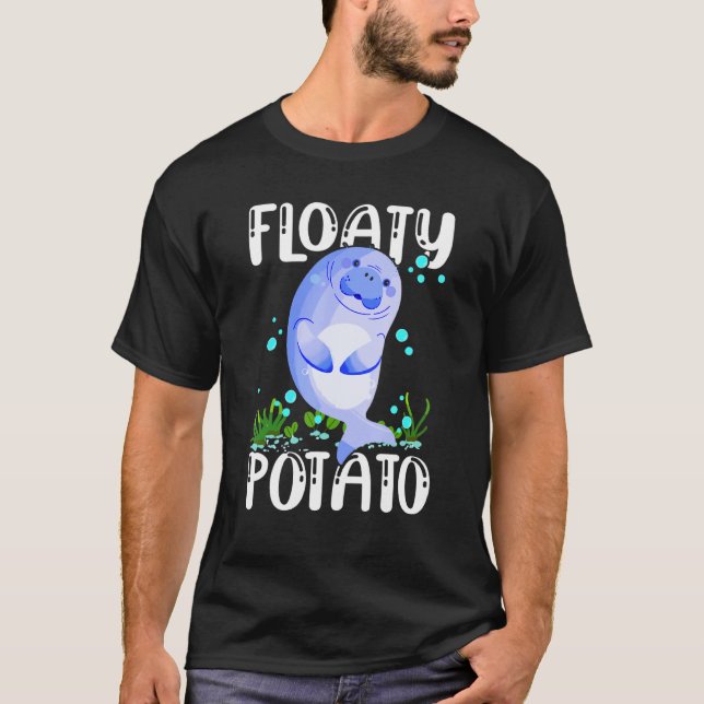 Floaty Potato Cute Manatee Sea Cow Funny Marine Bi T Shirt (Framsida)