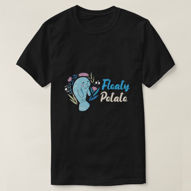 Floaty Potato Manatee Knubbig Sjöjungfru Sea Cow A T Shirt (Design framsida)