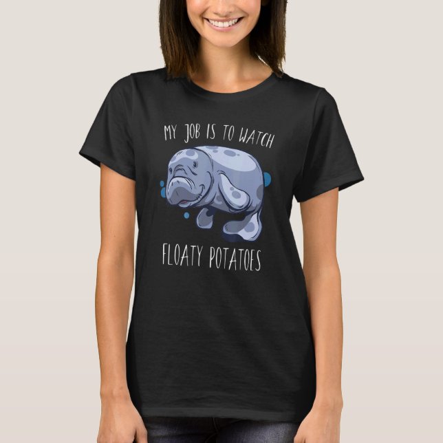 Floaty Potato Manatee Marine Life 2 T Shirt (Framsida)