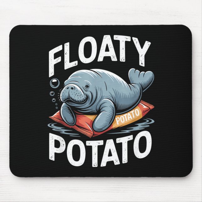 Floaty Tatoes Manatee Funny Sea Cow Ocean Animal L Musmatta (Framsidan)