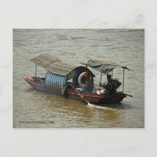 Flobåt från Yangtze. Vykort