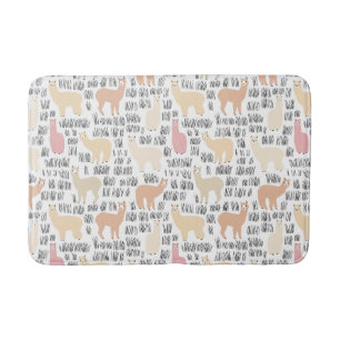 Flock av Alpacasmönster Badrumsmatta