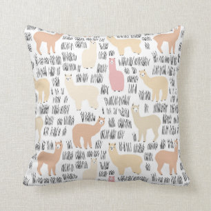 Flock av Alpacasmönster Kudde