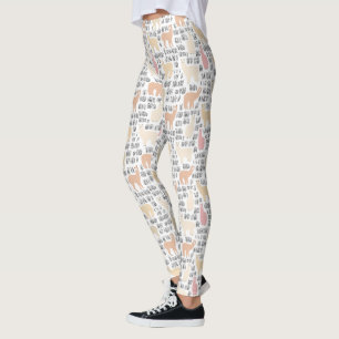 Flock av Alpacasmönster Leggings