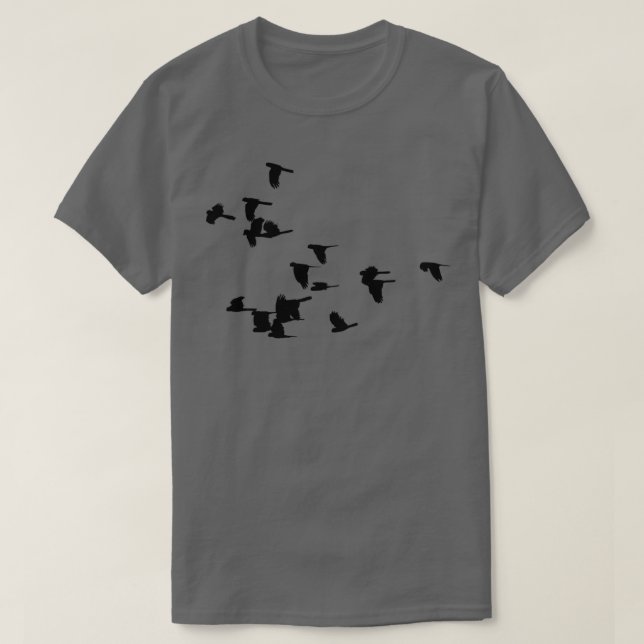 Flock av Black Cockatoos T Shirt (Design framsida)