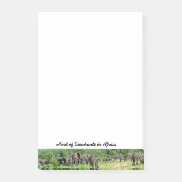 Flock av elefanter som Posta-det noterar Post-it Block