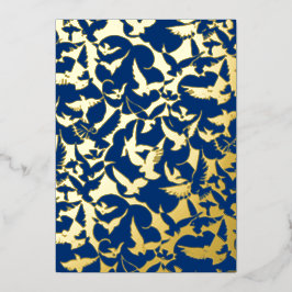 Flock av fåglar i marinblått