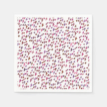 Flock av fåglar i Rosa och Lila