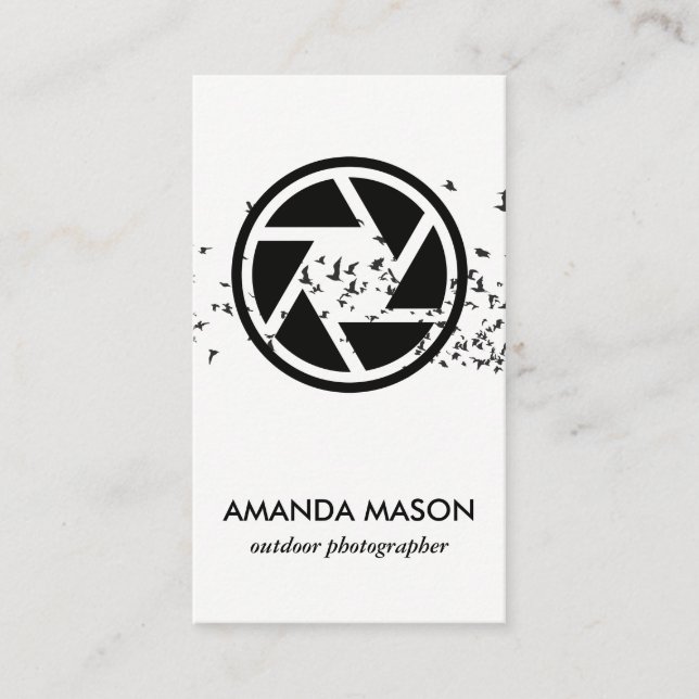 Flock av fåglar | Kameraobjekten Visitkort (Framsida)