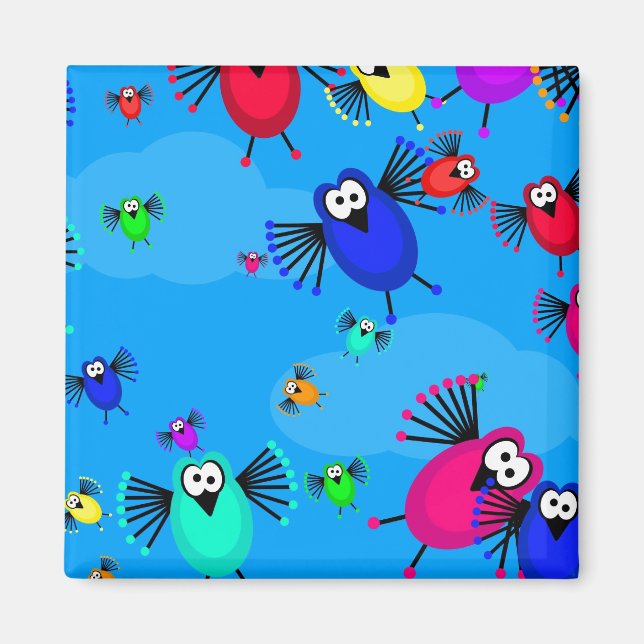 Flock av fåglar magnet (Framsidan)