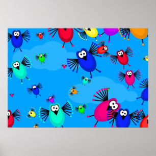 Flock av fåglar poster