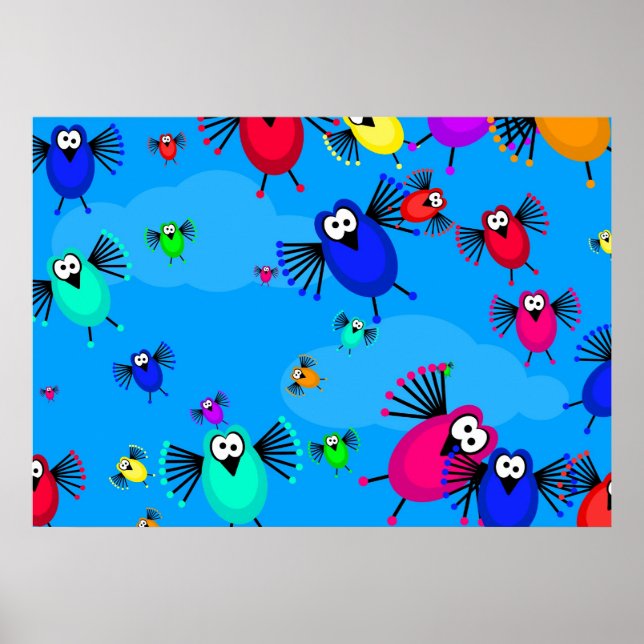 Flock av fåglar poster (Framsidan)