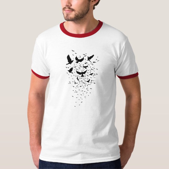Flock av fåglar t shirt (Framsida)