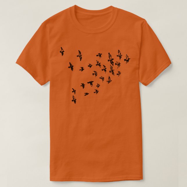 Flock av fåglar t shirt (Design framsida)